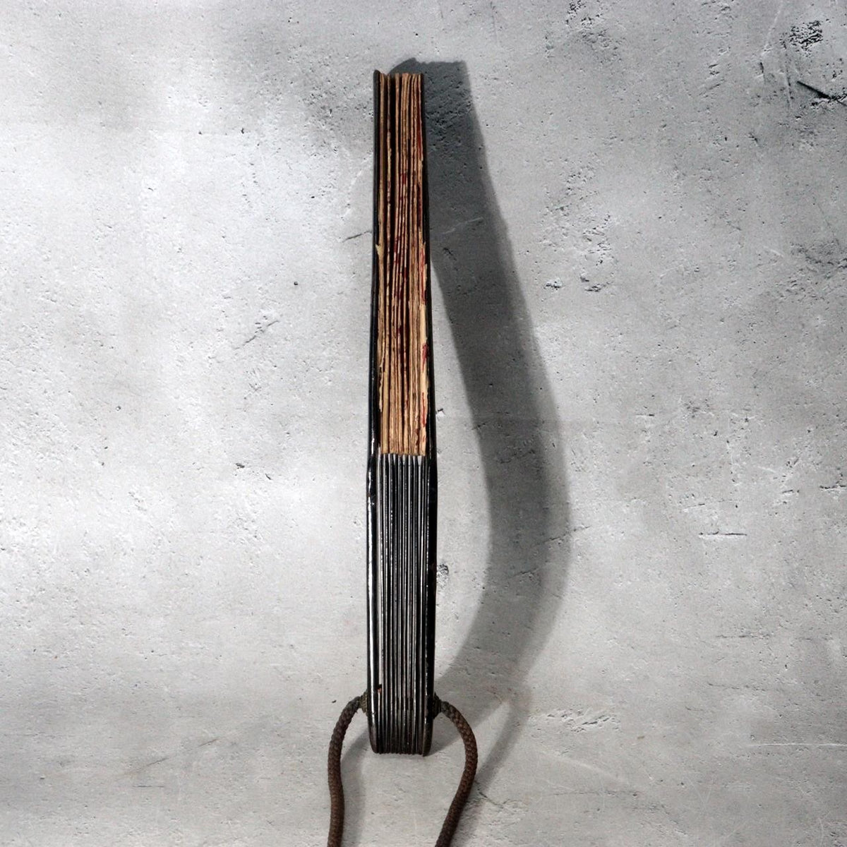Antique Edo Japanese Iron Gunsen War Fan Big Dipper Sun Kamon Samurai BOSa774