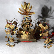 Vintage Japanese Shinto Brass Crown Tendoji Daikan Phoenix Repurposed Box6