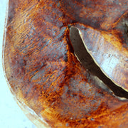 Japanese Wooden Noh Mask Otobide Demon God Gold Eyes Kagura 21cm MSK52919