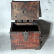 Antique Japanese Kake-Suzuri Keyaki Wood Calligraphy Writing Box Iron Hardware3