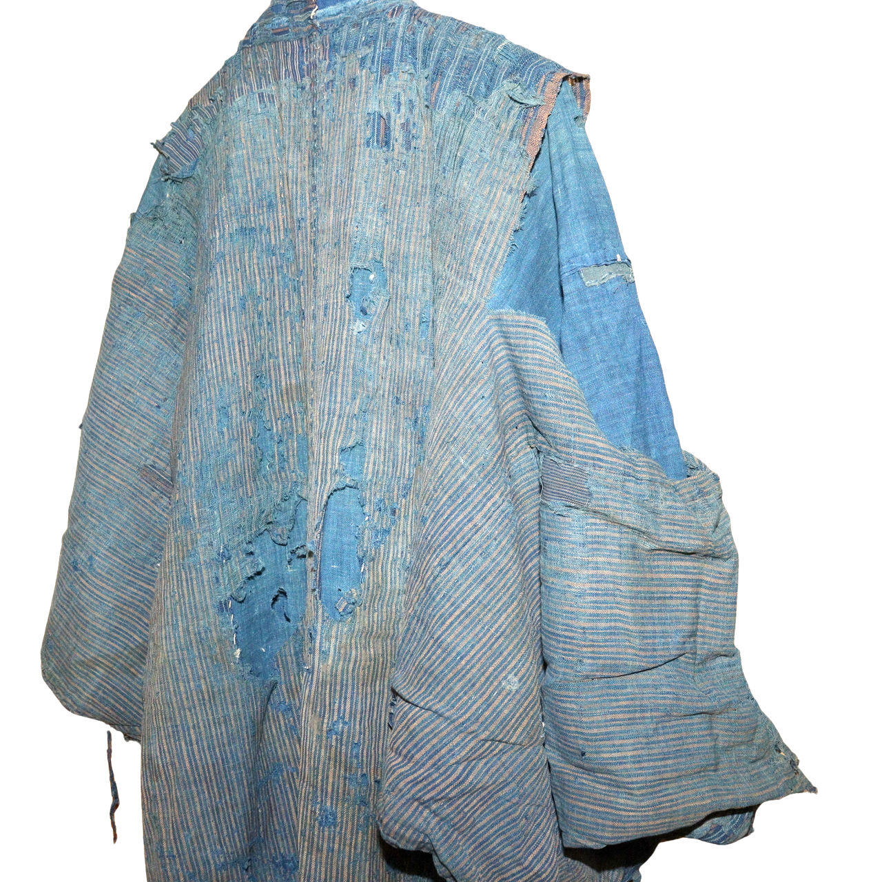 Antique Japanese Boro Indigo Cotton Kimono Noragi Jacket Late Edo Meiji BRKW1685