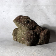Rustic Japanese Folk Art Hand-Carved Pumice Stone Frog Figurine Kaeru SDB1372
