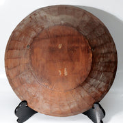 Pre-WWII Japanese Carved Wood Round Tray Samurai Kabuto Helmet Dragon Motif17