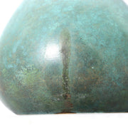 Vintage Japanese Seidou Bronze Vase - Turquoise Green Patina - Signed Tomobako9