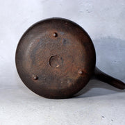 Japanese Antique Cast Iron Choshi Sake Kettles Set of 2 Kamon Inscription7