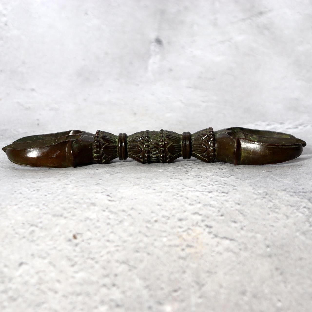 Japanese Brass Sankosho Vajra - Buddhist Ritual Tool 15cm BT22410
