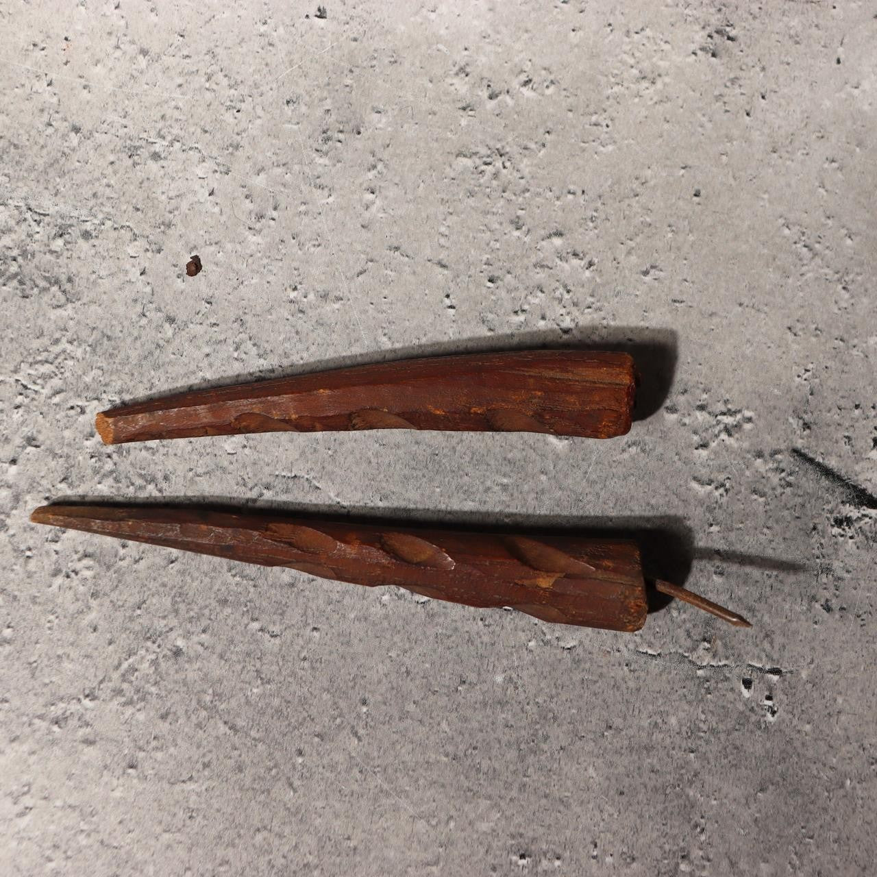 Japanese Antique Wooden Mask Hannya Wall Decor Hardwood Detachable Horns 700g12