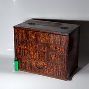 Vintage Japanese Tamo Wood Haribako Sewing Box Figured Grain WO6196
