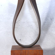 Vintage Artisan Signed "TAZIMA" Modern Abstract Bronze Sculpture - Late Showa14