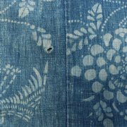 Antique Japanese Boro Indigo Cotton Cloth Katazome Phoenix Motif Futon Cover4