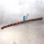 Japanese Antique Wooden Staff Shimenawa Spiral Twist Nyoi Buddhist Shinto 54cm5