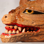 Japanese Wood Mask Bakedanuki Yokai Monster Signed Yoshino Tadao Market Fresh3