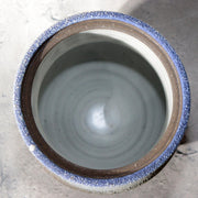 Japanese Studio Ceramic Mizusashi Water Jar Crawled Glaze Gradation pottery10