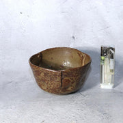 Unique Modern Japanese Studio Pottery Henkei Chawan Rivet-Like Tea Bowl 170g4