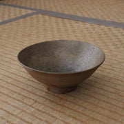 Japanese Vintage Bizen Ware Matcha Tea Bowl Signed Hira-chawan Modern Era0