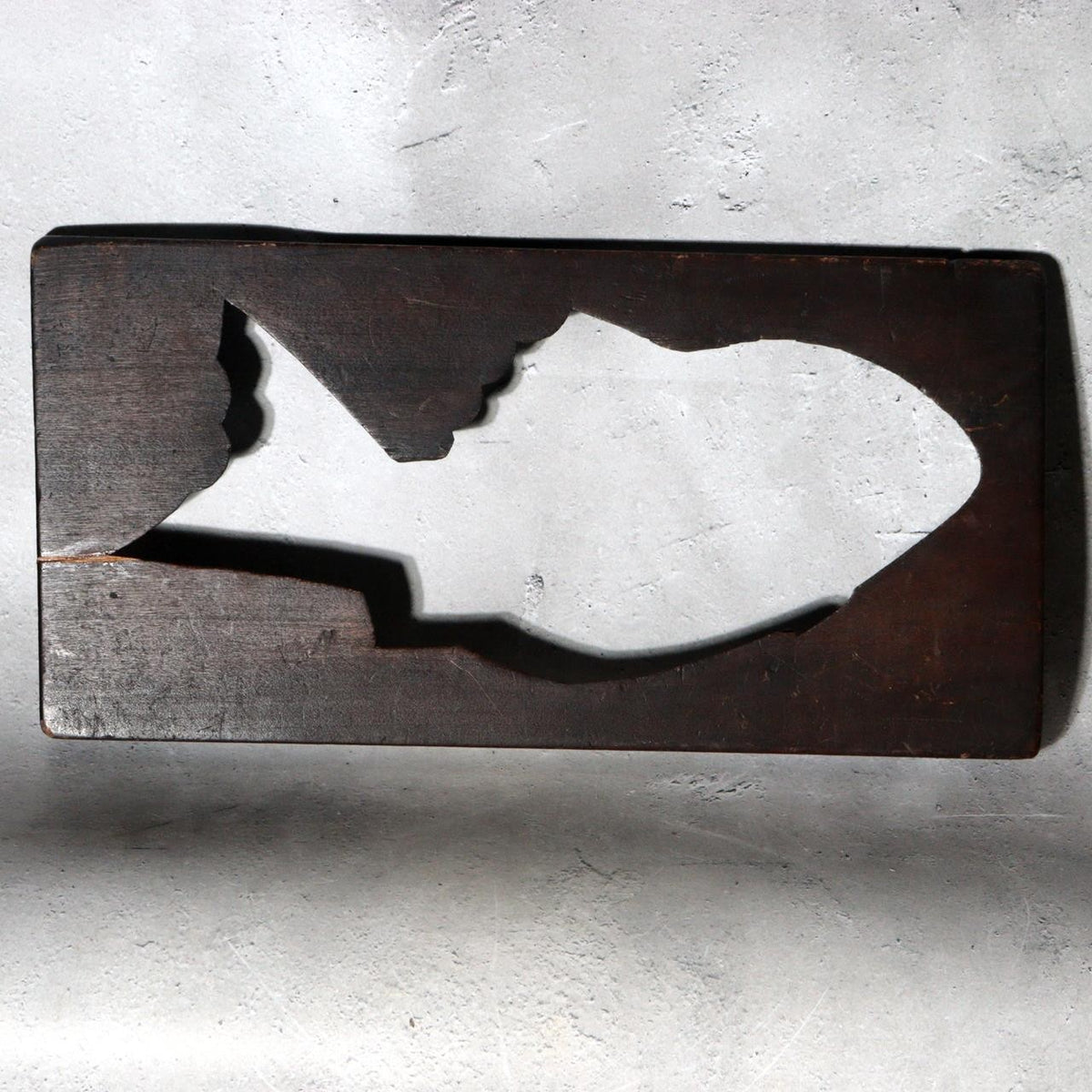 Taisho Showa Japanese Wooden Kashigata Sweets Mold Tai Sea Bream WO6602