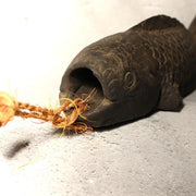 Vintage Japanese Ceramic Fish Wall Vase Jizai Kagi Yokogi Hearth Hook PV3074