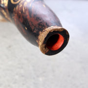 Japanese Horagai Conch Shell Trumpet Lacquered Mouthpiece Gold Swirls Yamabushi8