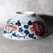 Late Edo Imari Iroe Porcelain Bowl Plate Nanbanjin Foreigners Ships PV3166