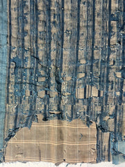 Antique Japanese Boro Kofu Thick Layered Cotton Indigo Textile Rug7