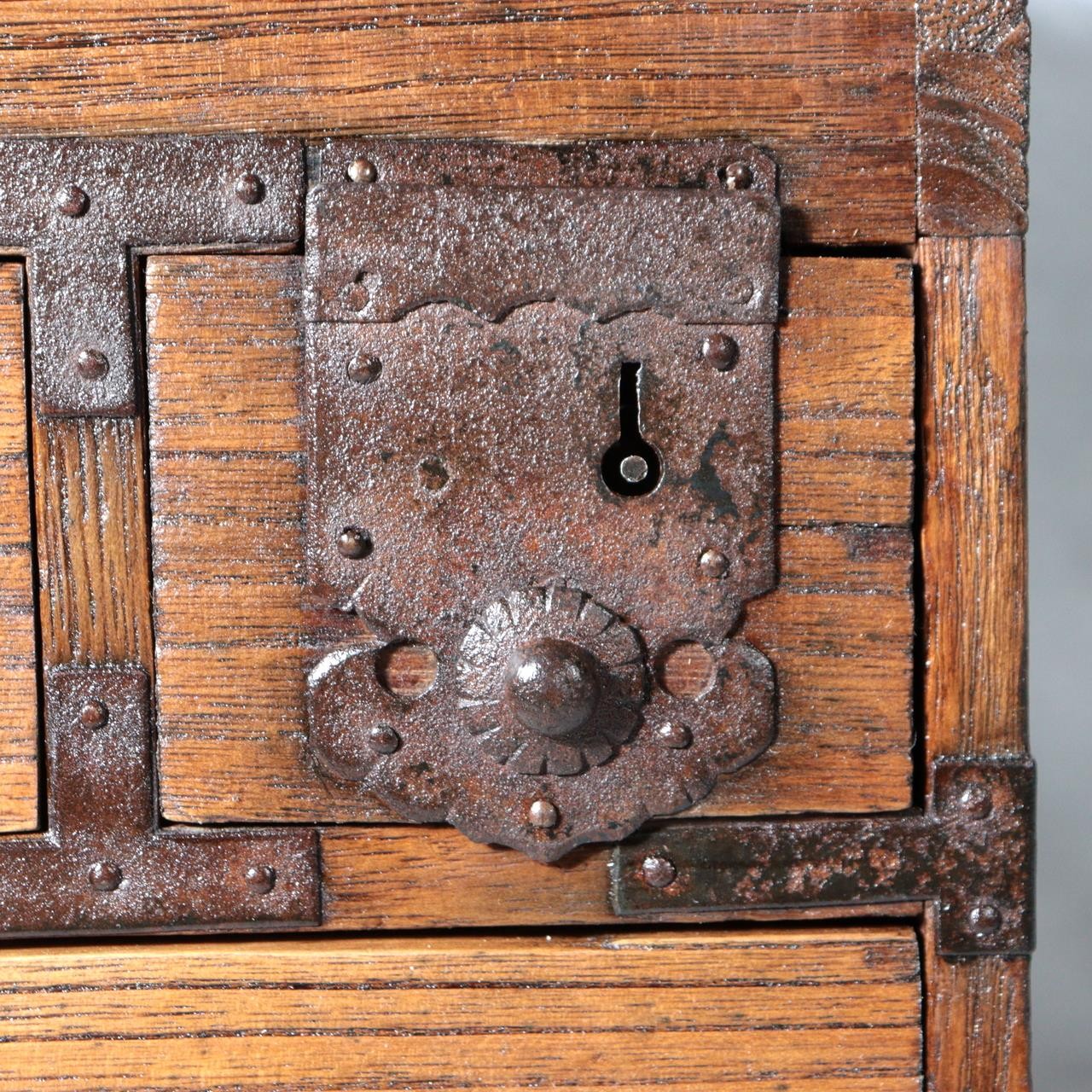 Antique Small Meiji Japanese Wooden Suzuribako Writing Box Ko dansu WO62913