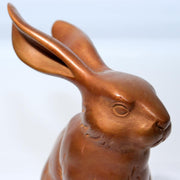Japanese Vintage Cast Bronze Rabbit Figurine Okimono Signed Hare Statue BOSa451