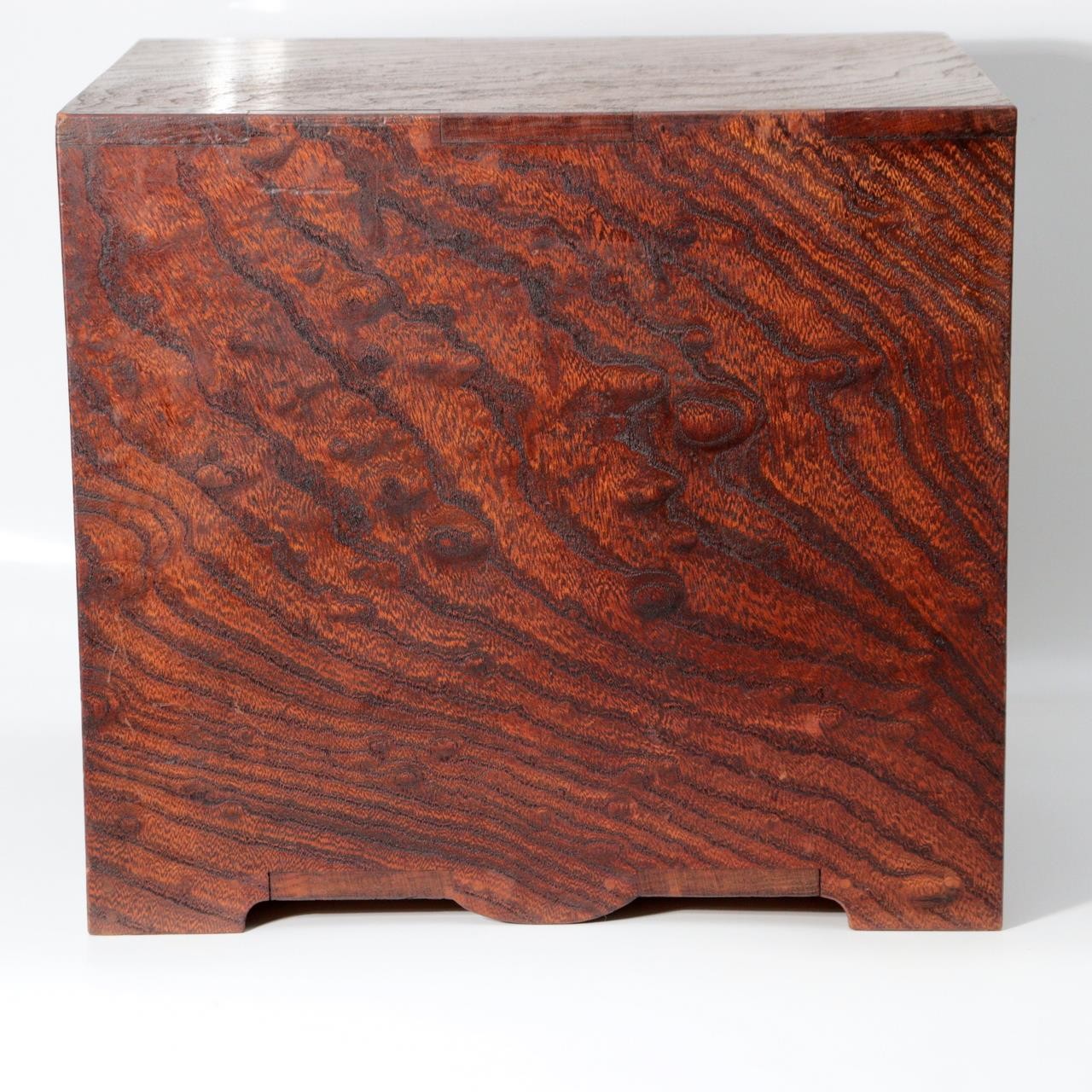 Taisho Showa Japanese Tamamoku Wood Small Chest Ko-dansu Inkstone Drawer WO6305