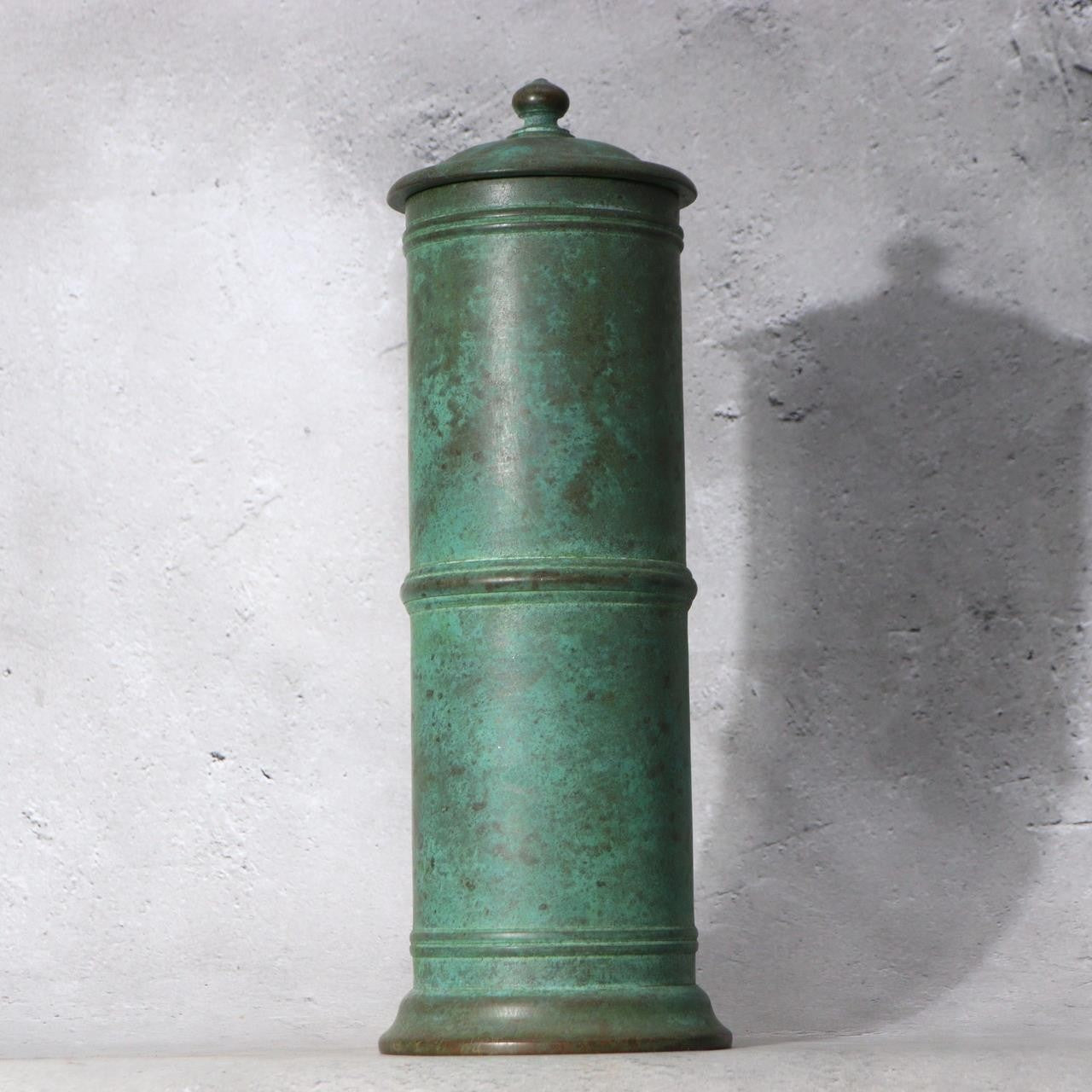 Japanese Kotou Bronze Vase Kurose Soko Buddhist Kyozutsu Sutra Container BV7539