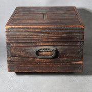 Antique Japanese Merchant Security Drawer Chest Late Edo Nanako Handle WO6274
