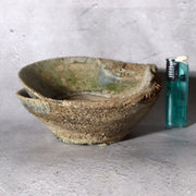 Japanese Antique Tokoname Stoneware Fused Yamajawan Pair Iconic Natural Ash Drip4