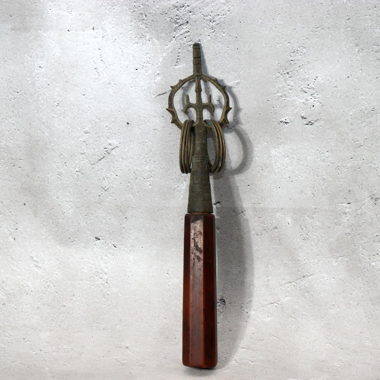 Japanese Shakujo Khakkhara Buddhist Monk's Staff Esoteric Ritual Implement BT2520
