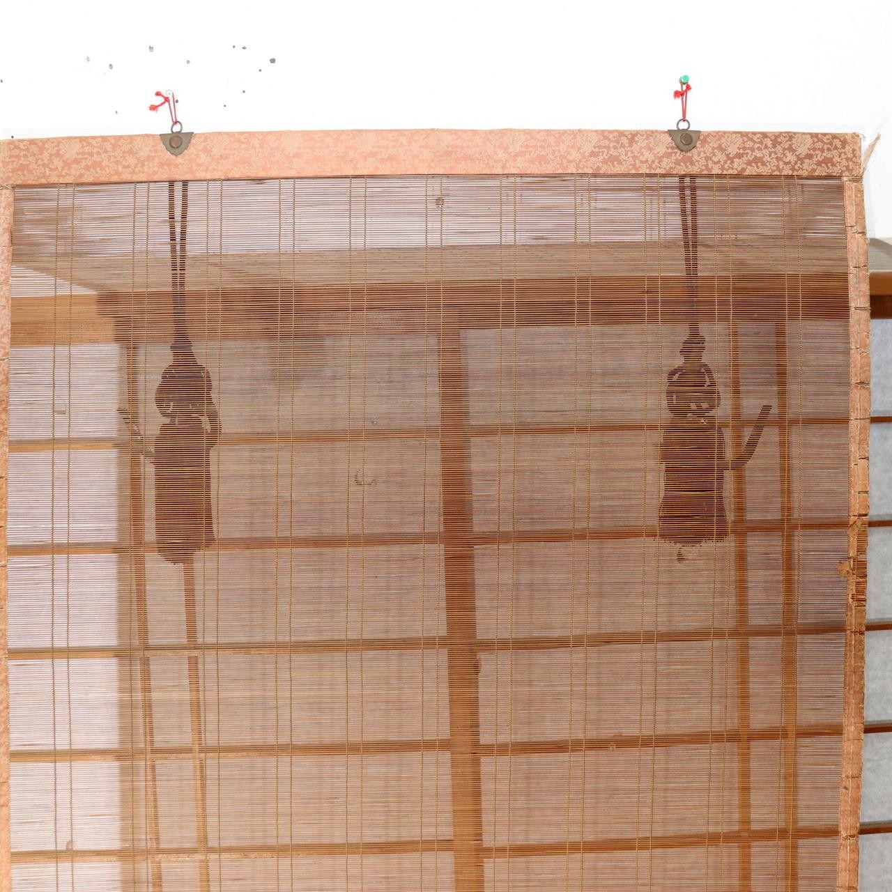 Single Vintage Japanese Bamboo Blind Sudare 168cm x 87cm Screen VG42021