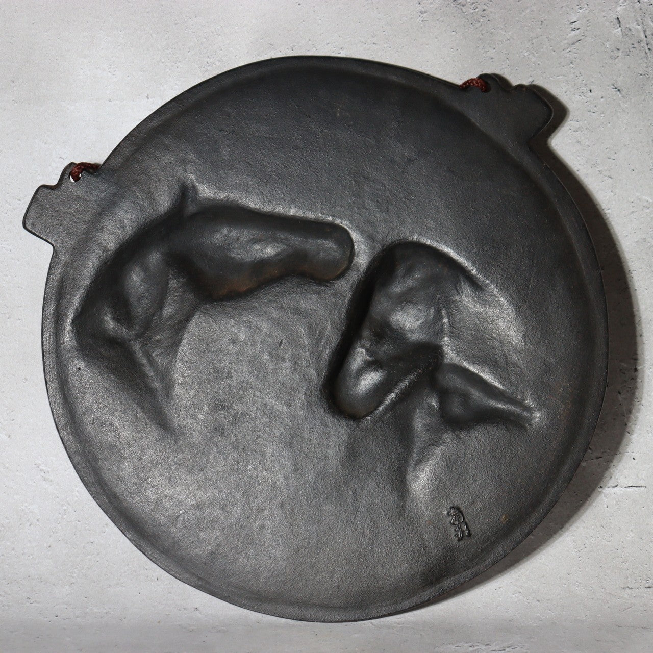 Japanese Nambu Tekki Cast Iron Wall Plaque - Horse Relief Decor 30cm BOSa251