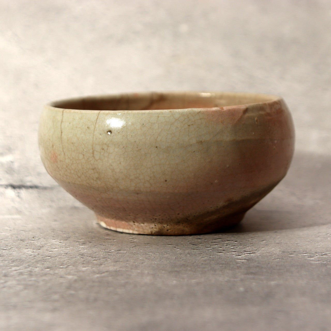 Antique Korean Bowl Joseon Dynasty 17th C Katade Hard Glaze Sake Cup Tea KRS1743