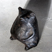 Vintage Japanese Cast Iron Tanuki Raccoon Dog Figurine Incense Burner BOSa740