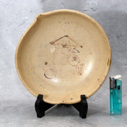 Antique Japanese Mino Ware Bowl Tanuki Motif Seto-Mino Tradition Kintsugi-Style1