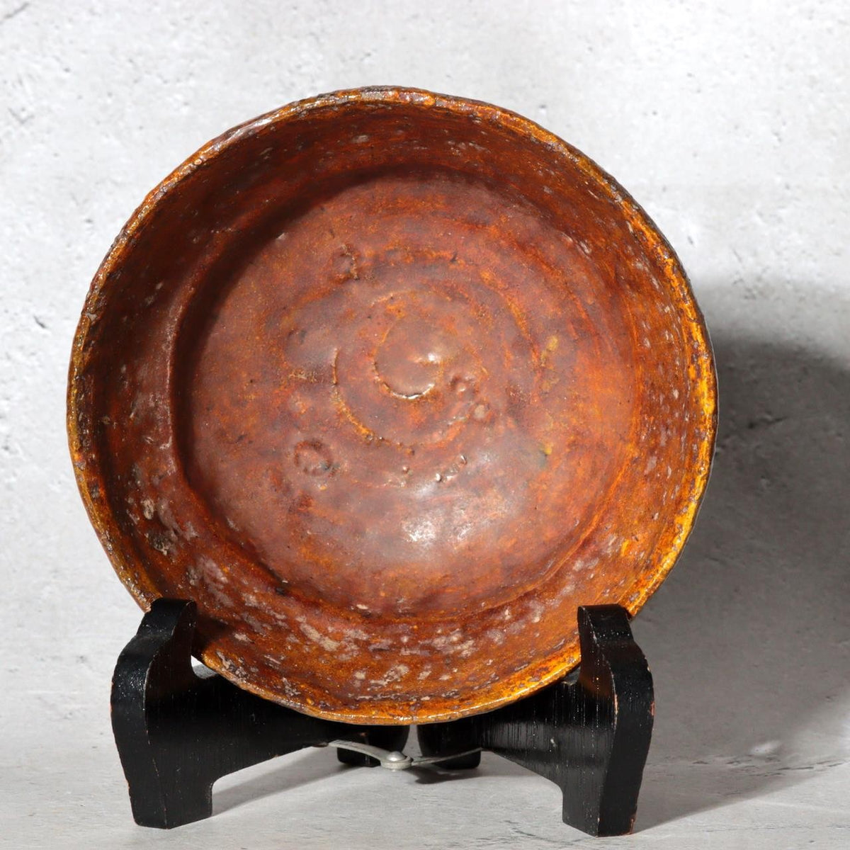 Antique Meiji Showa Iraho Style Iron Glaze Matcha Tea Bowl Kojitsuan Japanese5