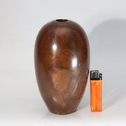 Vintage Japanese Copper Flower Vase Kabin Mottled Patina Signed BV7912