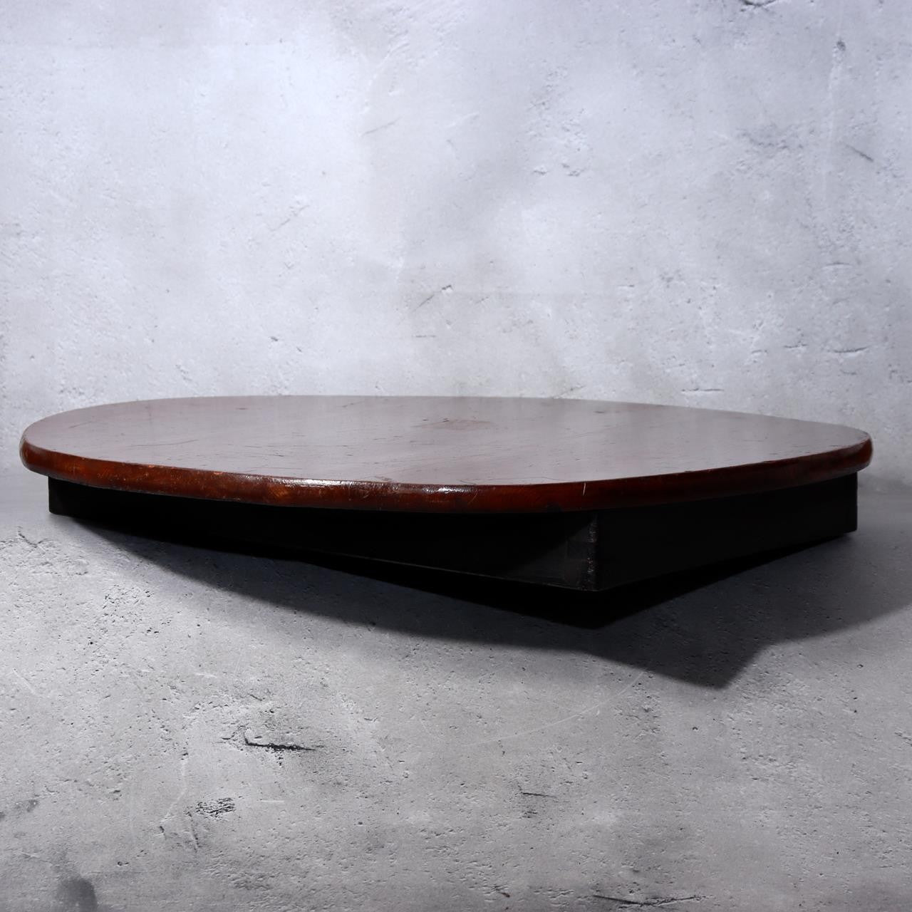 Authentic Vintage Japanese Wooden Chabudai - Folding Zen Tea Table 42cm Diameter7