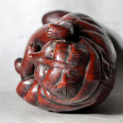 Vintage Japanese Ceramic Tanuki Okimono Tokoname Ware Beckoning Pose PCP31410