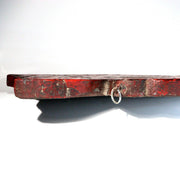 Antique Japanese Buddhist Wooden Fish Board Gyoban Kaipan Red Lacquer Temple12