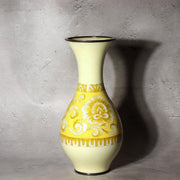 Vintage Japanese Cloisonne Enamel Vase Ota Hiroaki Pure Silver Rim OSV104