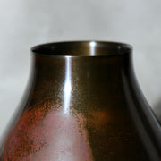 Japanese Master Bronze Vase "Sato no Yama" by Hasegawa Yoshihisa Nitten Juror11