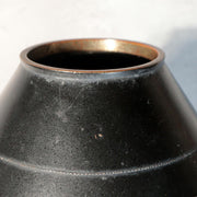 Vintage Japanese Bronze Vase Hozan Silver Inlay Kikyo Bellflower Motif10