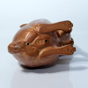 Japanese Vintage Cast Bronze Rabbit Figurine Okimono Signed Hare Statue BOSa456