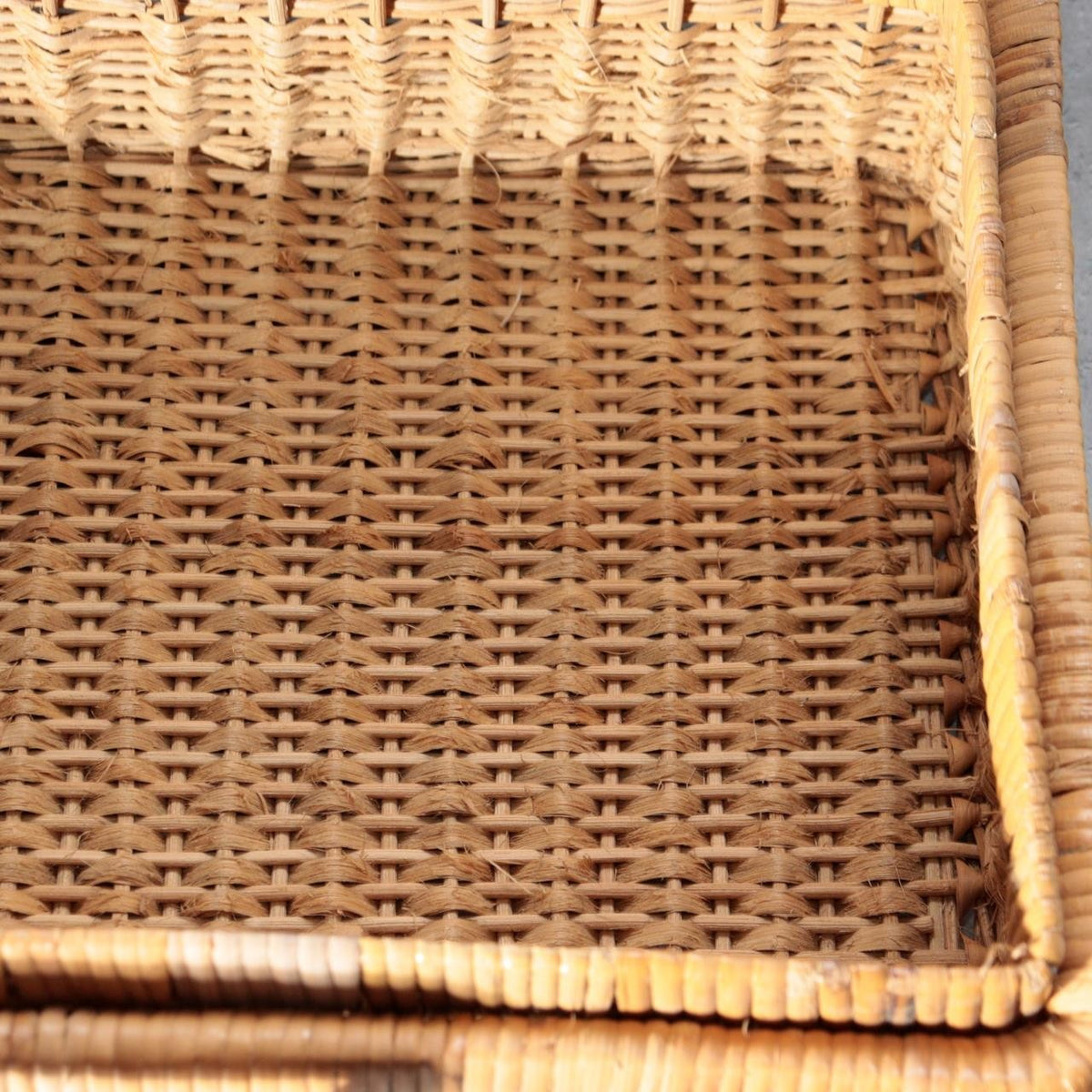 Vintage Japanese Bamboo Woven Basket Trunk Suitcase Bag17