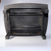 Japanese Vintage Folding Low Table Chabudai Wood Brown Black Compact 43cm WO5244