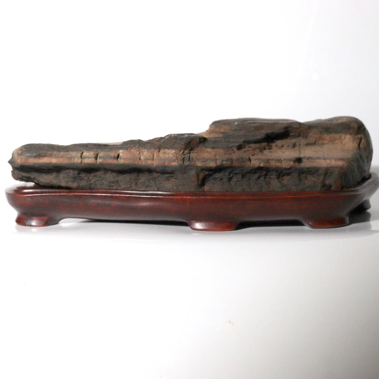 Vintage Japanese Sajigawa Suiseki Viewing Stone "Amanohashidate" Tomobako SS23417