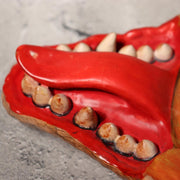 Japanese Wood Mask Bakedanuki Yokai Monster Signed Yoshino Tadao Market Fresh13