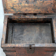 Antique Japanese Kake-Suzuri Keyaki Wood Calligraphy Writing Box Iron Hardware9